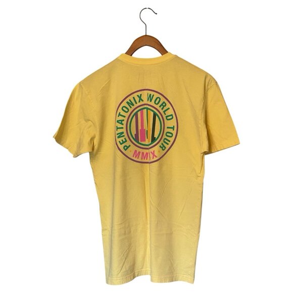 Pentatonix World Tour MMXIX 2019 Yellow Unisex M T-Shirt Adult Band Music Group - Picture 2 of 12